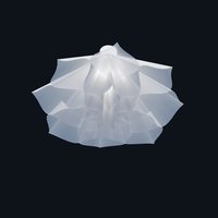  3d model of Kinetic Form flower with honeycomb structure 