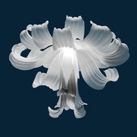 3d model of Kinetic Form lamp, opening like a flower 