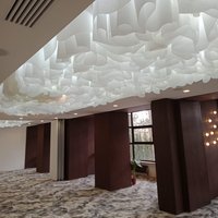 A wave ceiling is ideal for the design of niches 