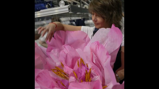Decorative flowers made of architectural paper— Peony Flower 
