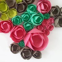 Colored paper roses 