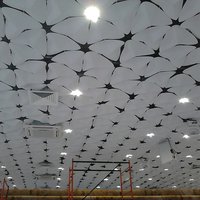 Paper flower ceiling design 