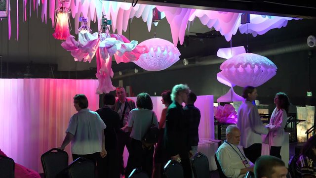 Exhibition stand made of architectural paper 