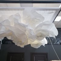 Ceiling decorations made of architectural paper 