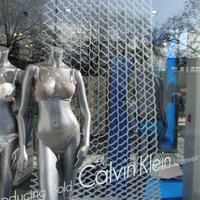 Decorative screen for a CALVIN KLEIN store window 