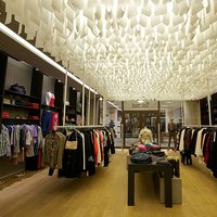 Non-flammable paper ceilings for stores 