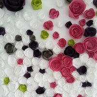 Paper roses for window decoration, weddings 