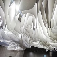 Drop Stripe paper ceiling lamellas 