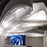 The ready-made paper ceiling for the PLAY Residential Complex in Moscow 