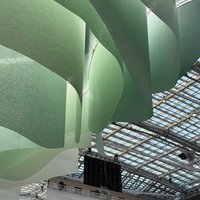 Green paper ceiling 