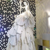 Paper dress for a showcase 