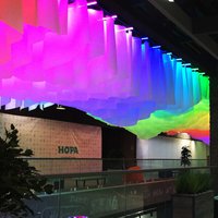 Northern Lights ceiling for shopping center Nora in Moscow 