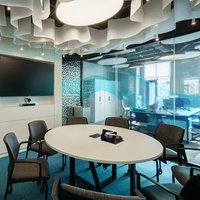 Ceiling decor of meeting room 