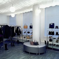 Decorative ceiling in a store 