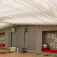 Decorative suspended ceiling in World Class 