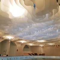 Ceilings for swimming pools, spas, fitness centers, etc. 