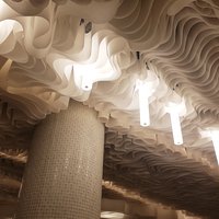 Decorative wave® ceiling in the spa area 