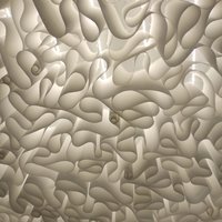 Decorative ceiling made of architectural Wave ceiling® paper 