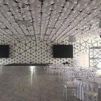 Origami ceiling in the Usadba restaurant, Krasnodar region 