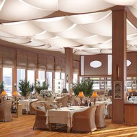 Render. Drop Gondola® suspended ceiling on a ship 