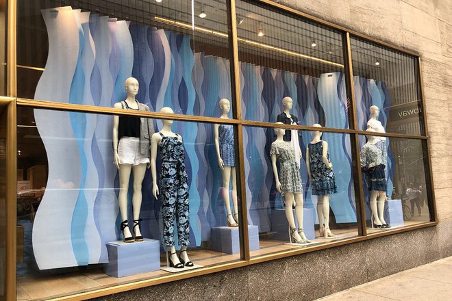 Storefront design of a clothing store 