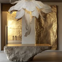 Designer lamp Kinetic Form in the shape of a flower 