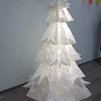 Christmas tree made of architectural paper 