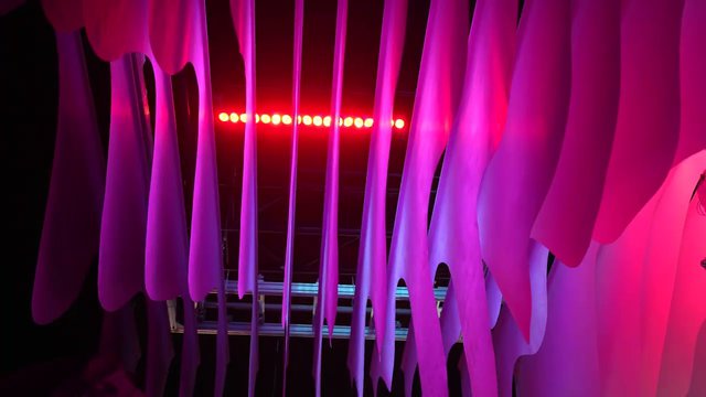 Painted lamellas made of architectural paper 