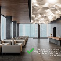 Hidden installation of fan coils 