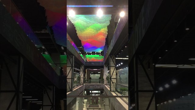 Paper Glow under the vaults of the NORA shopping and entertainment center 