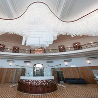 Large-scale suspended installation for the central atrium of the Center for contemporary culture 