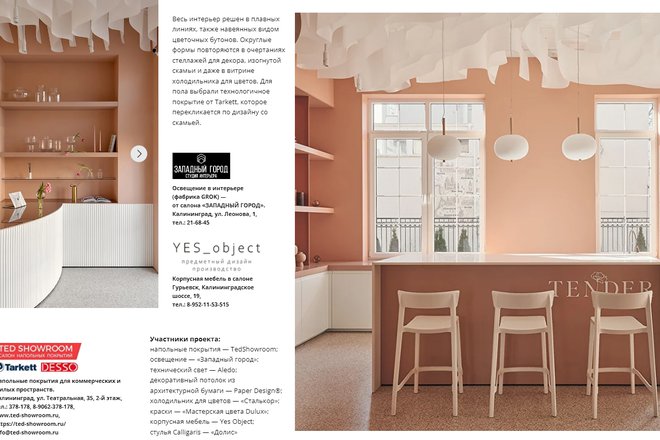 Kaliningrad Houses magazine, Love Me Tender project by designer Olesya Levkovich. 