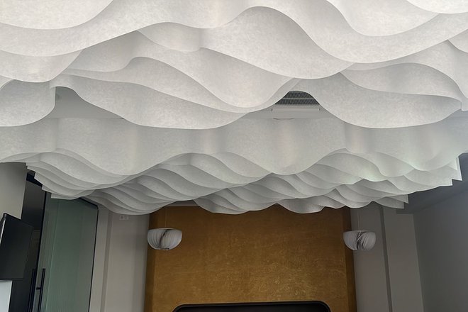 Lamel ceilings for the Davydov Inn hotel in the city of Kazan 