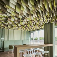 Green architectural paper suspended ceiling 