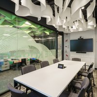 Paper Design lamella ceiling in Sber’s office 