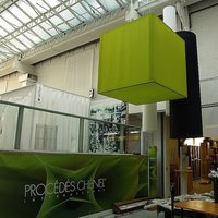 Large green lampshade 