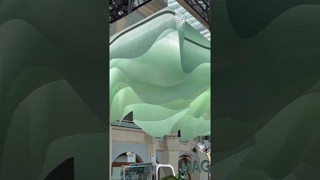 Ceiling for the exhibition stand 