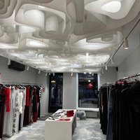 Boutique ceiling installation — Mesh’n’flesh 