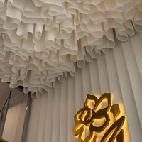 Ceiling feature for double-height spaces 