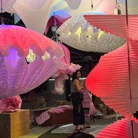 Shell lamp made of non-flammable architectural paper 