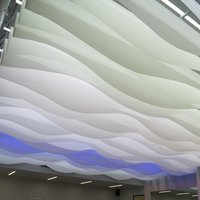 Non-flammable Drop Stripe® suspended ceiling 