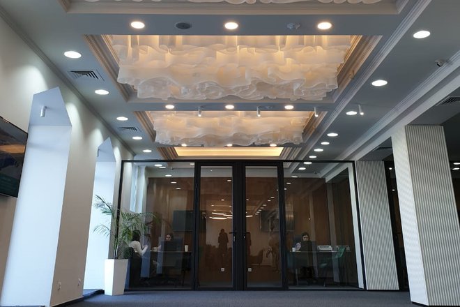 Non-flammable suspended ceiling Wave® ceiling in Kazakhstan 