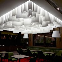 Non-flammable Wave Ceiling. Hilton Hotel, Novorossiysk 