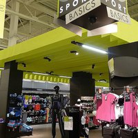 Fire resistant ceiling in a sporting goods store 