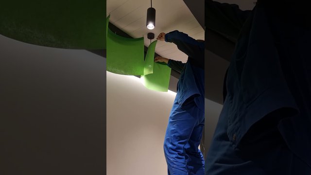Green Paralume ceiling - installation video 