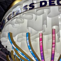 Architectural ceiling installation at exhibition stand 