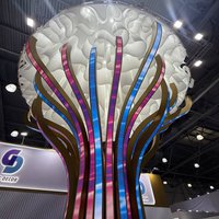 Cloud canopy for the Glass Decor exhibition stand 