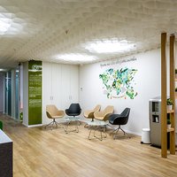 Ceiling design in the Yves Roche office, Moscow 