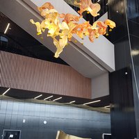 Large-scale art installation made of architectural paper 