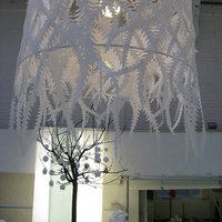 Openwork lamp repeating the pattern of frost 